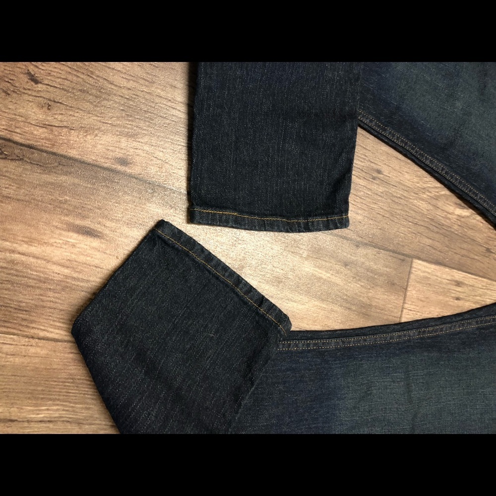 George Dark Wash Straight Leg Jeans | Classic 5-Pocket Denim | 32x34 - Picture 4 of 6